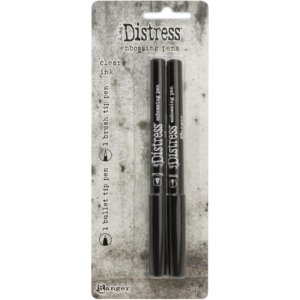 Tim Holtz Distress Embossing Pen 2 pcs Punta dura + Punta Pincel