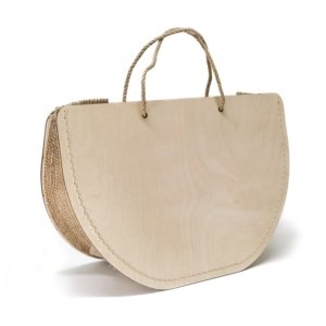 Woodbag Bolso Madera/Rafia 22x33x13