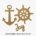 Madera Silueta DM stamperia Silent Sea Anchor and Rudder (3pcs)