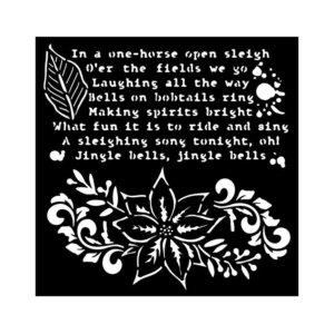 stencil cm 18X18 - The Nutcracker poinsettia