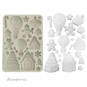 Molde STAMPERIA silicona A5 CANDY CHRISTMAS jengibre