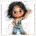 Transfer niña árboles- Navidad