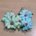 Margaritas grandes azul y verde-4cm 5piez